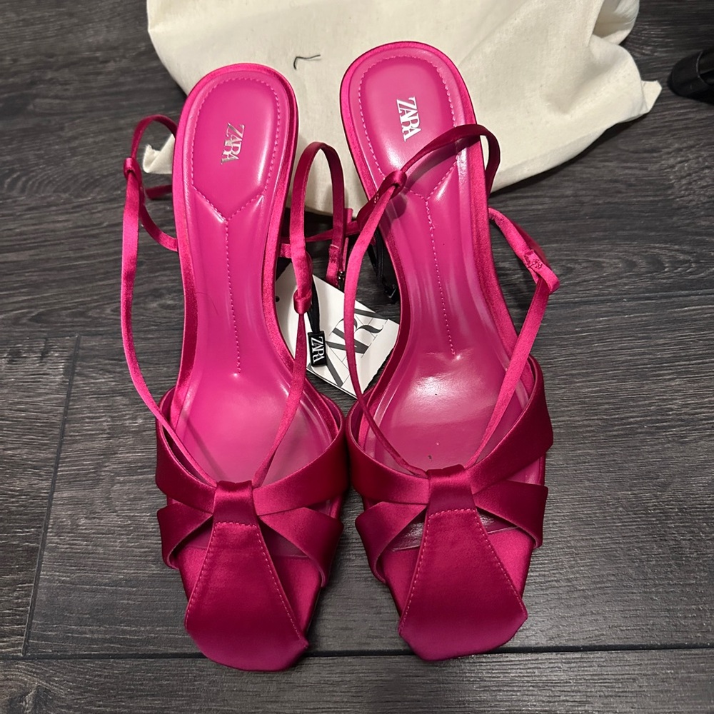 Zara Fuchsia Pink Sandals - Picture 8 of 10